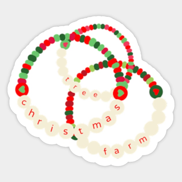 Christmas Tree Farm Friendship Bracelet Sticker by canderson13